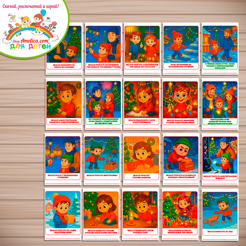 Демонстрационные карточки — презентация для оформления стенда для детского сада "Правила безопасности в Новый год". Демонстрационные карточки — презентация для оформления стенда для детского сада "Правила безопасности в Новый год".
