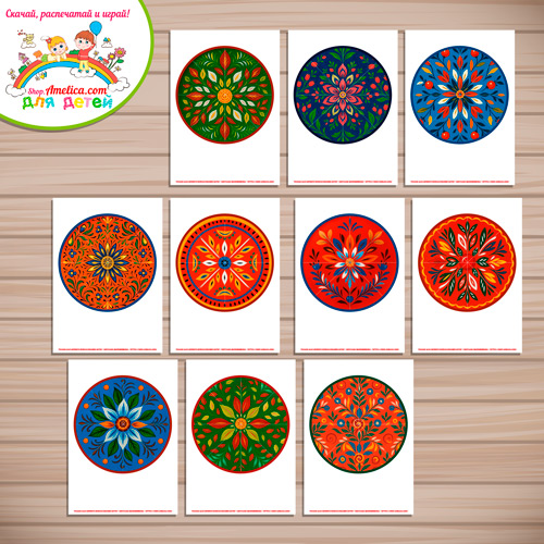 Дидактическая игра - пазлы для детей, для детского сада (ДОУ) «Собери узор - Обвинская роспись». Дидактическая игра - пазлы для детей, для детского сада (ДОУ) «Собери узор - Обвинская роспись».
