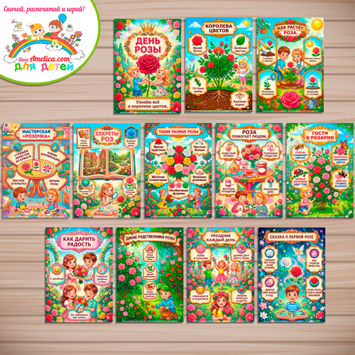 Папка-передвижка, плакаты - презентации (наглядный материал) «ДЕНЬ РОЗЫ» для детского сада Папка-передвижка, плакаты - презентации (наглядный материал) «ДЕНЬ РОЗЫ» для детского сада