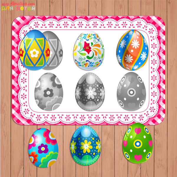Развивающее арт — лото «Пасхальные яйца» скачать для распечатки, пасхальные игры для детей