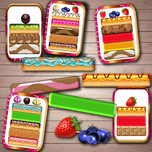 Игра на развитие памяти и внимания «Печем торты» скачать для печати