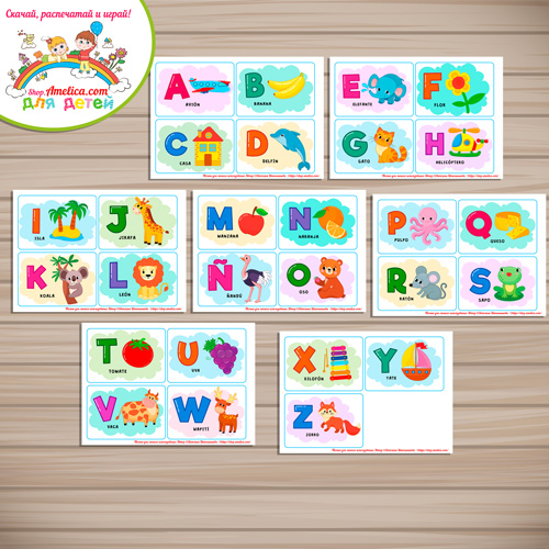 Обучающие карточки для малышей «Alfabeto español»