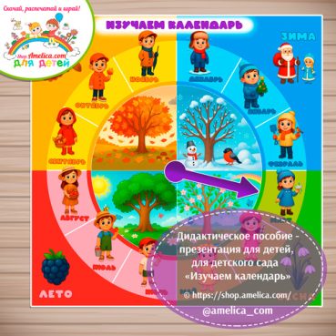 Дидактическое пособие - презентация для дошкольников «Изучаем календарь»