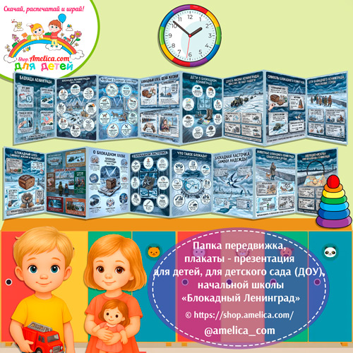 Папка-передвижка, плакаты - презентации (наглядный материал)на 27 Января - День снятия блокады Ленинграда «Блокада Ленинграда» 2 вариант